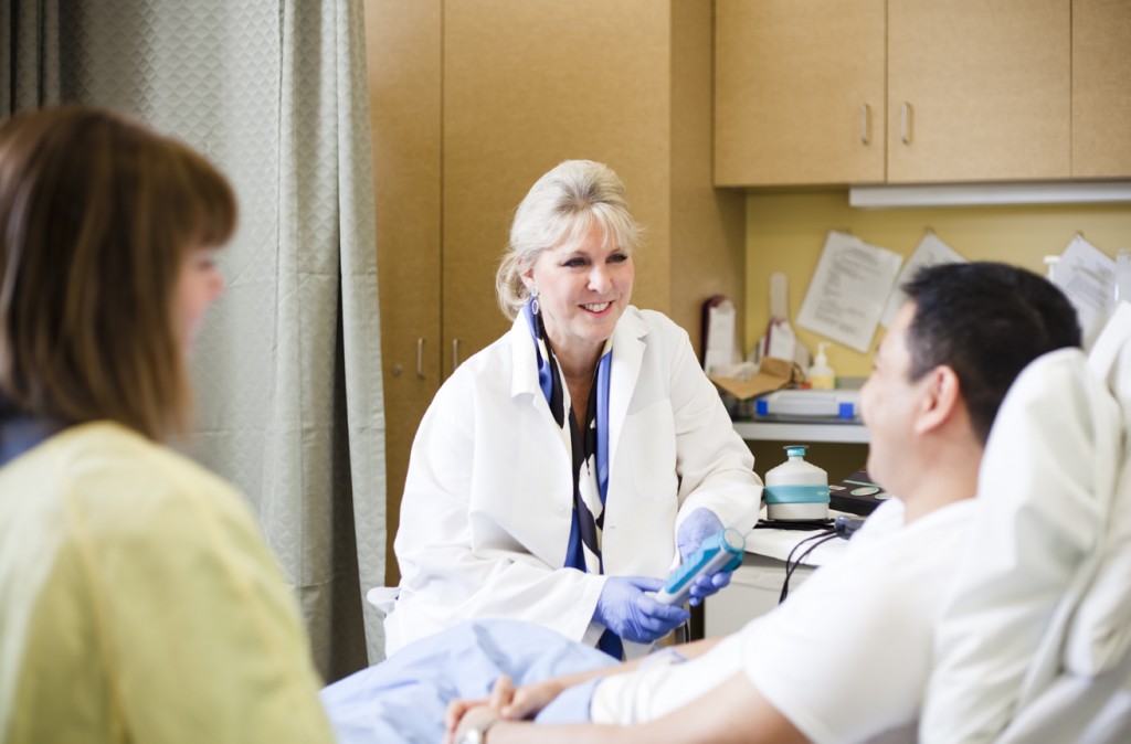 Dr. Stacy Elliott at work in the clinic