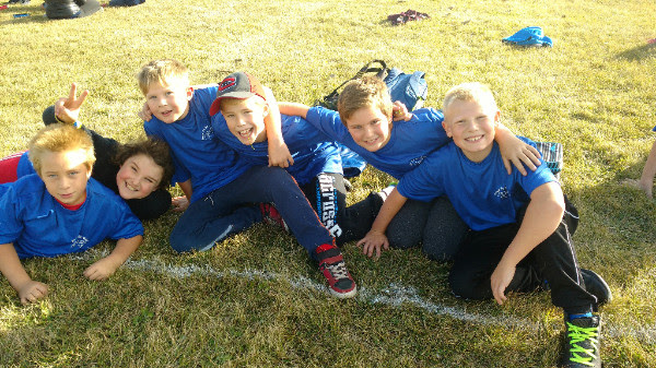 Vanderhoof kids on a sports field raising money