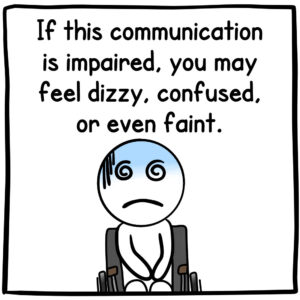 If this communication is impaired, you may feel dizzy, confused, or even faint.